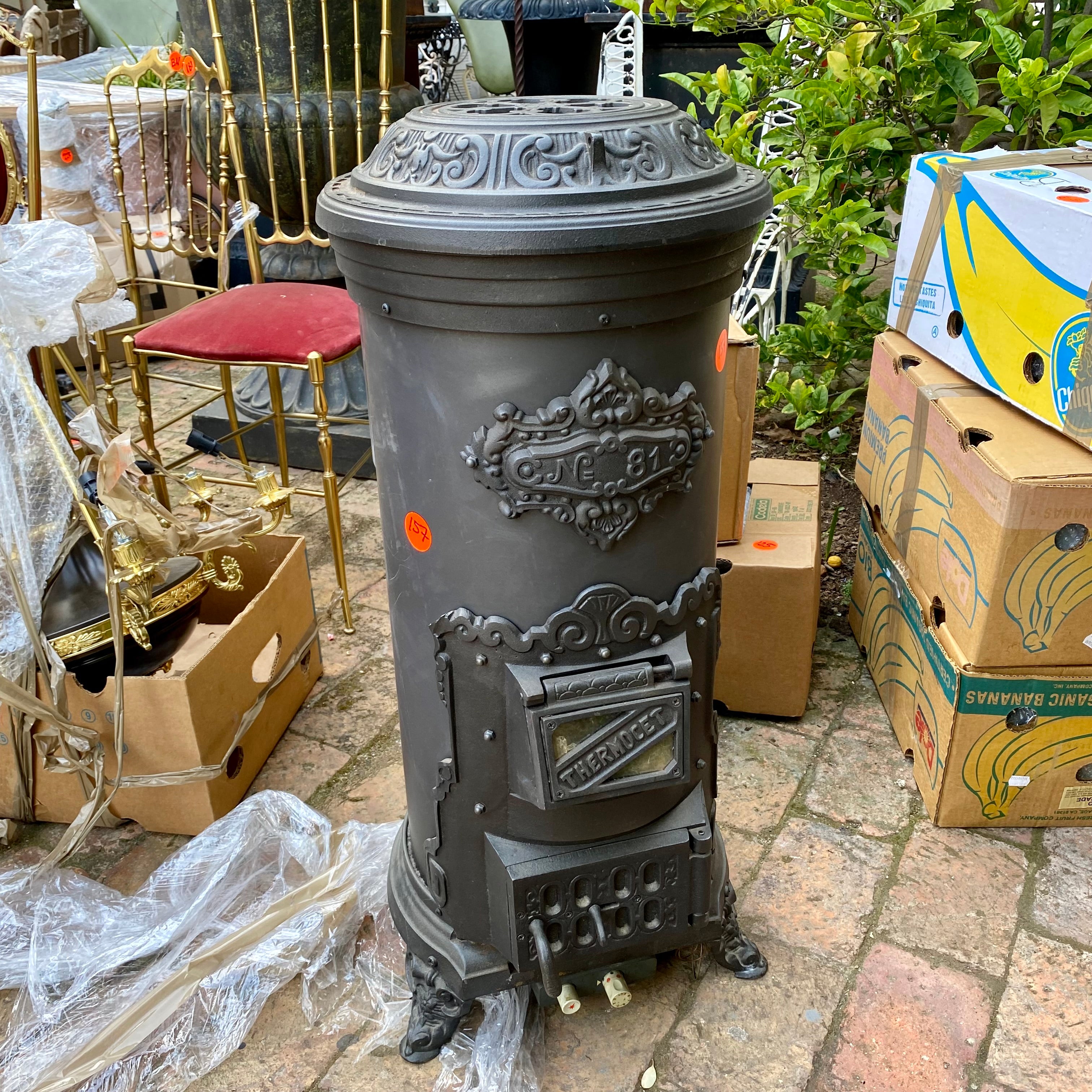 Vintage Cast Iron Stove by Thermocet - SOLD