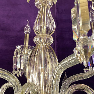 Spectacular Antique Bohemian Chandelier with Original Crystals - SOLD