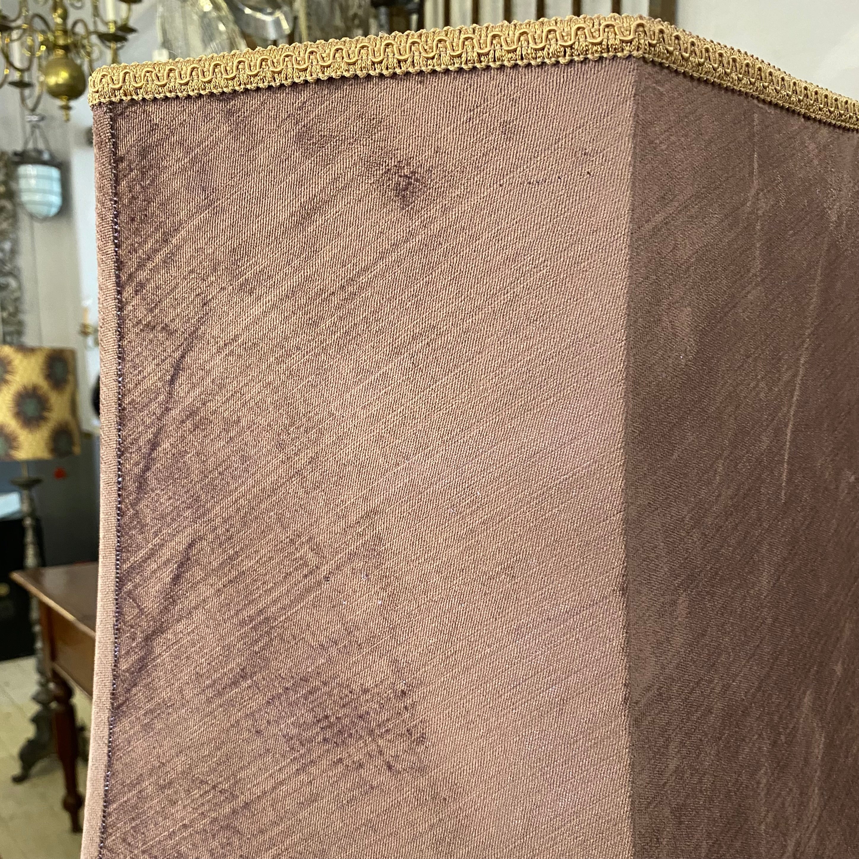 Mauve Velvet Lampshade - SOLD