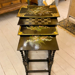 Stunning Set of Nesting Tables with Mother of Pearl Inlay