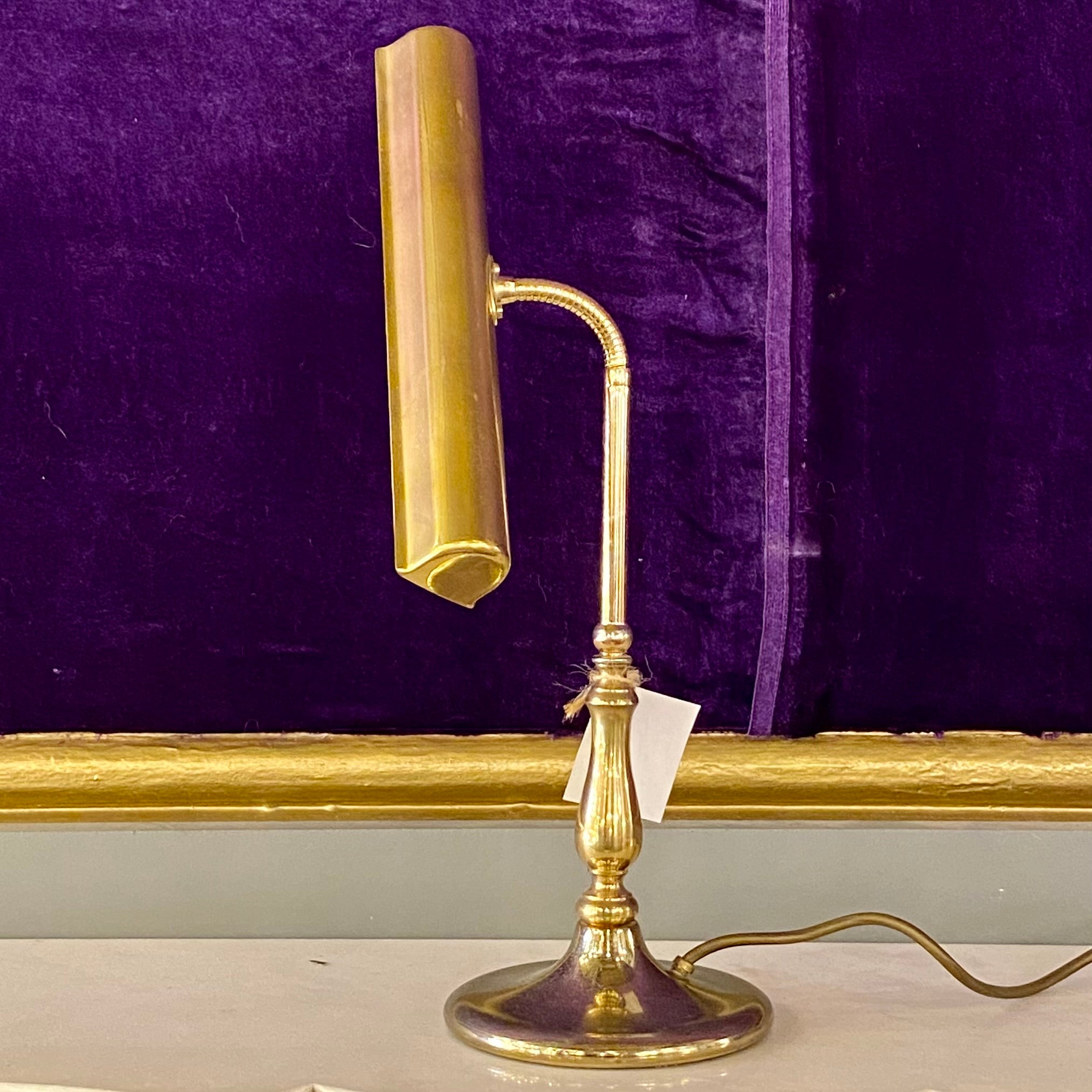 Vintage Polished Brass Desk Lamp