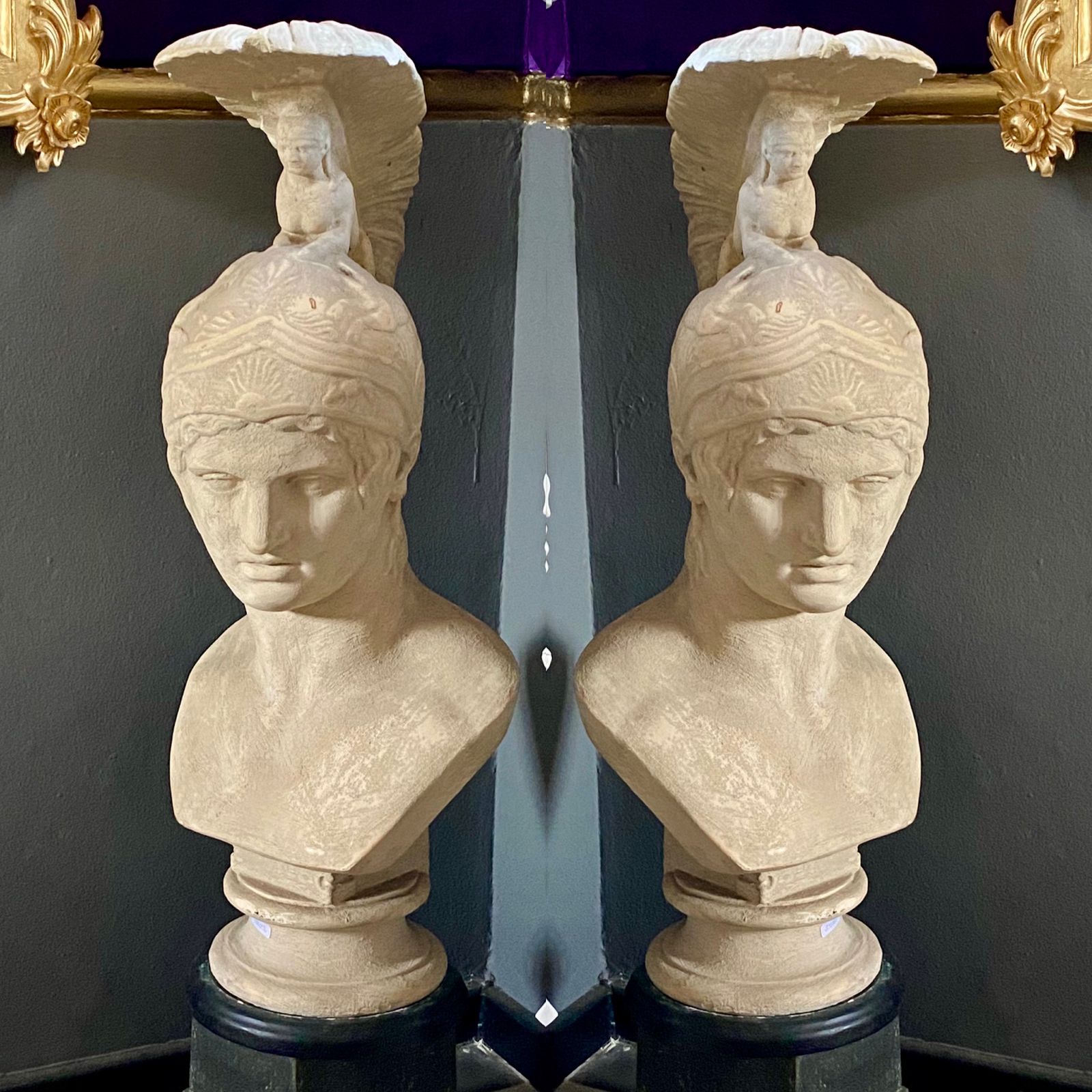 A Pair of Roman Soldier Busts - SOLD